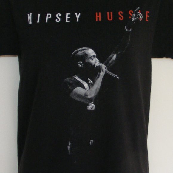 NIPSEY HUSSLE Tshirt, XS, Black, On Stage, Performing, Short sleeves - Picture 10 of 10